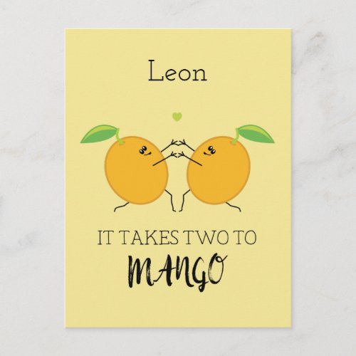 Takes Two to Mango Tango Ballroom Dancing Quote Postcard
