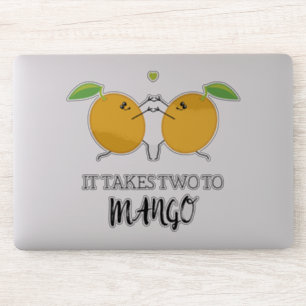 Takes Two to Mango Tango Funny Food Pun Sticker