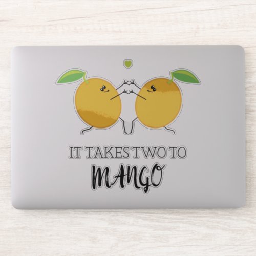 Takes Two to Mango Tango Funny Food Pun Sticker