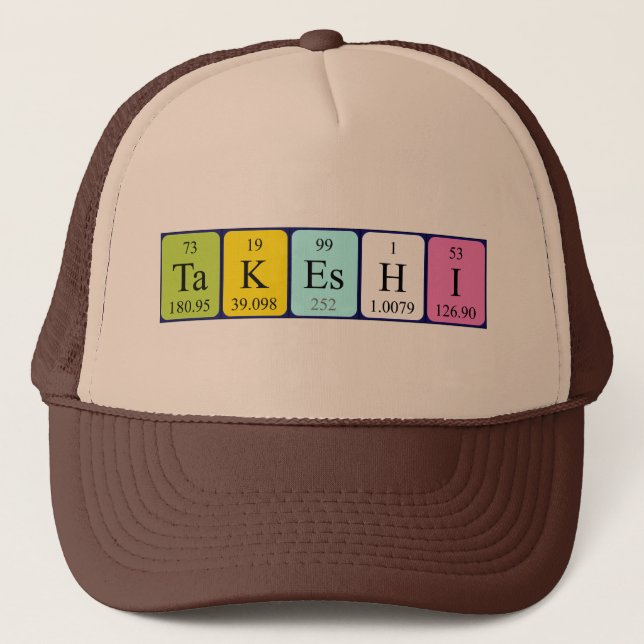 Takeshi periodic table name hat (Front)
