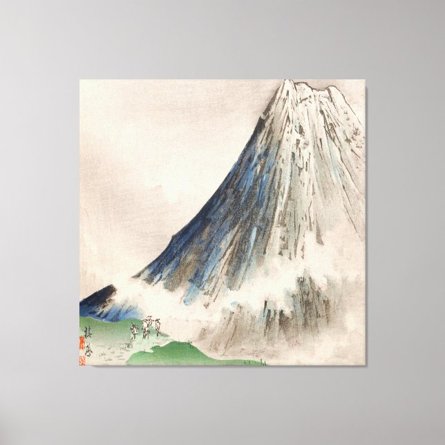 Takeuchi Seiho - Seihō jūni Fuji, Pl.08 (1894)  Canvas Print (Front)