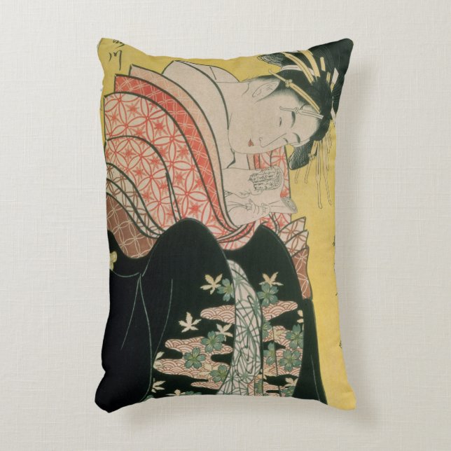 Takigawa from the Tea-House, Ogi Decorative Pillow (Front(Vertical))