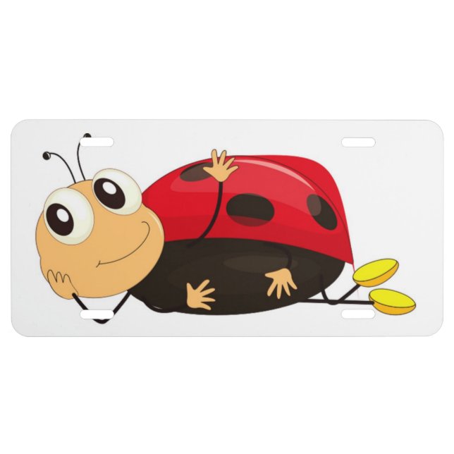 "TAKIN' IT EASY' LADYBUG LICENSE PLATE (Front)