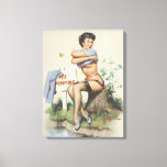 Taking A Chance Pin Up Art Canvas Print at Zazzle