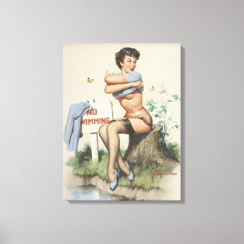 Taking A Chance Pin Up Art Canvas Print by Pin_Up_Art at Zazzle