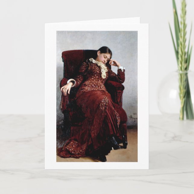 Taking a rest, Ilya Repin Card (Front)