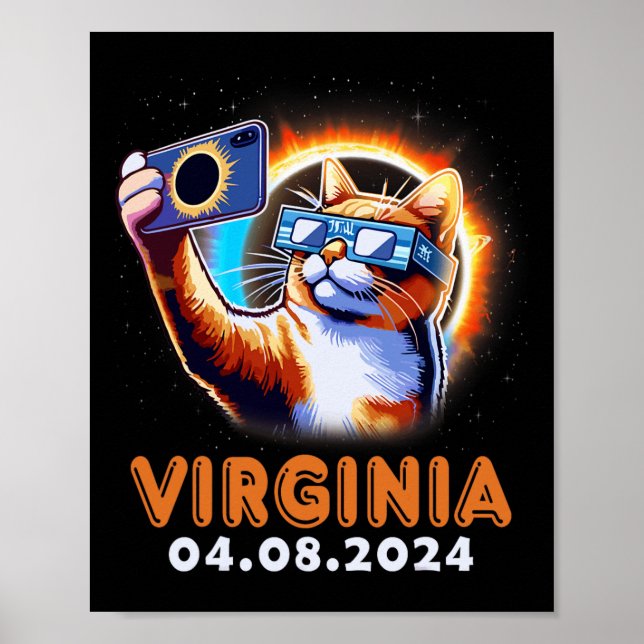 Taking A Selfie With Total Solar Eclipse 2024 Virg Poster (Front)