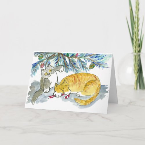 Taking Back the Candy Cane by Kitty Holiday Card