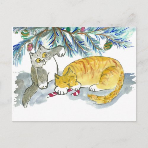 Taking Back the Candy Cane by Kitty Postcard