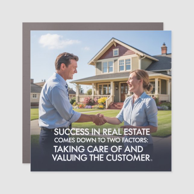 Taking Care Of And Valuing The Customer Car Magnet (Front)