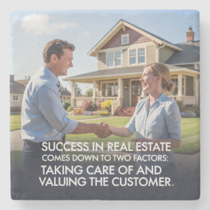 Taking Care Of And Valuing The Customer Stone Coaster