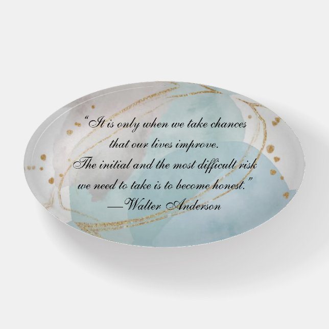 Taking Chances Motivational Paperweight (Front)