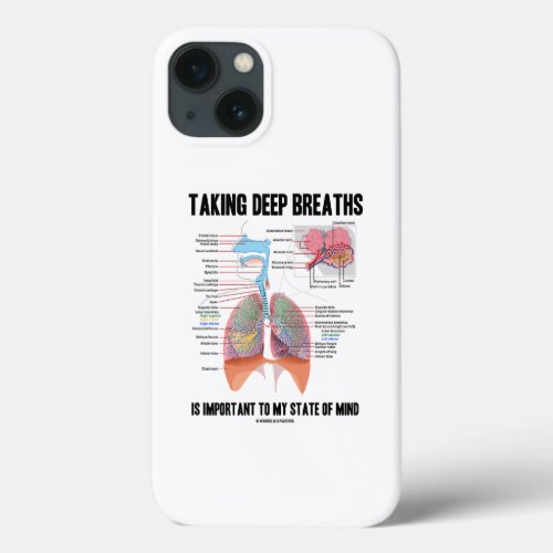 Taking Deep Breaths Is Important To My State Mind iPhone 13 Case