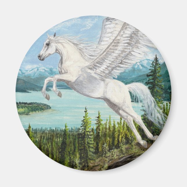 Taking Flight Pegasus horse magnet (Front)