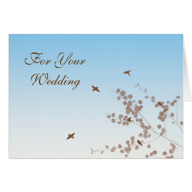 Taking Flight Wedding Card (Front Horizontal)
