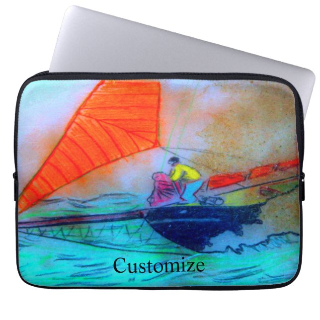 Taking in the jib Thunder_Cove Laptop Sleeve (Front)