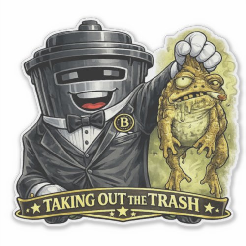 Taking Out the Trash - Wheelie Bin Sticker