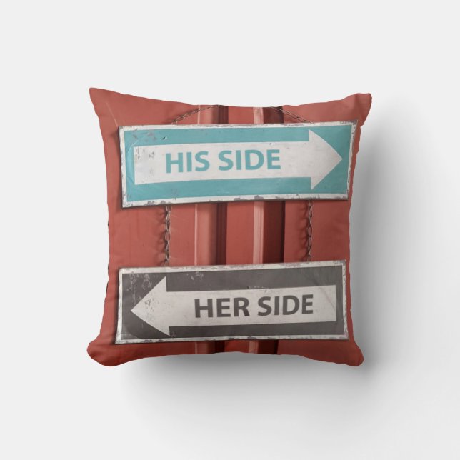 Taking Sides Throw Pillow (Front)