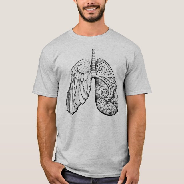 'Taking the Air' - paisley lung with wing T-Shirt (Front)