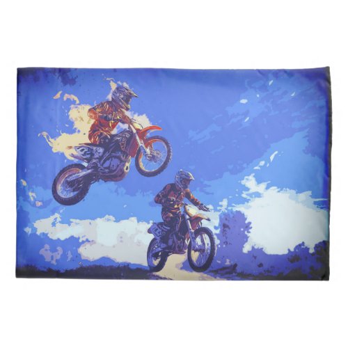 Taking the Lead _ Motocross Racers Pillow Case