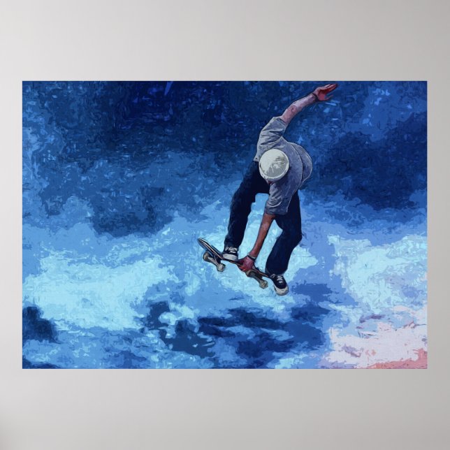 Taking To The Skies - Skateboarder  Poster (Front)