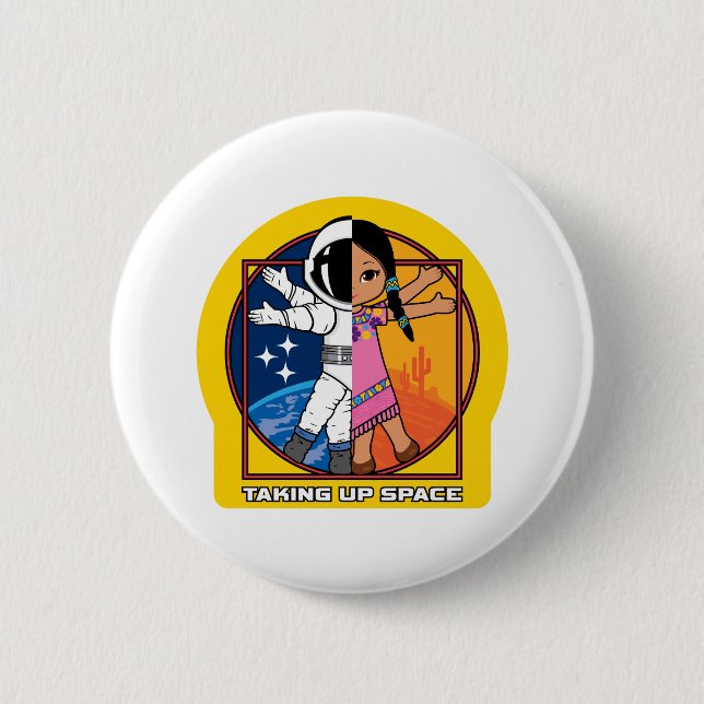 Taking Up Space Logo Button (Front)