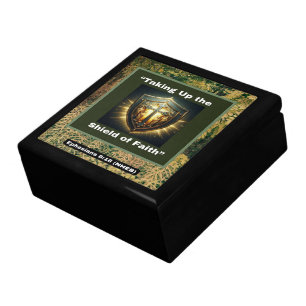 Taking Up the Shield of Faith - Wooden Jewelry Box