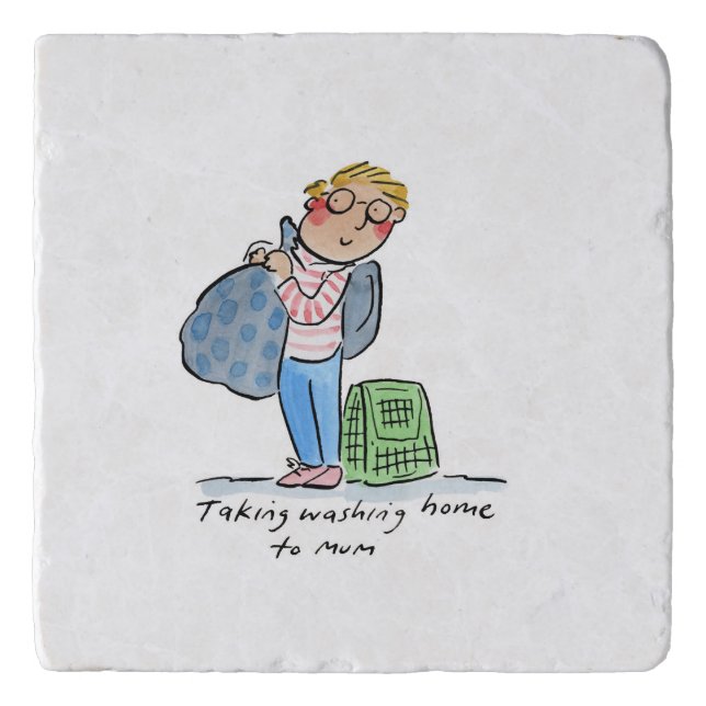 Taking Washing Home to Mom Trivet (Front)