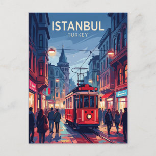 Taksim and Istiklal Avenue Turkey Postcard