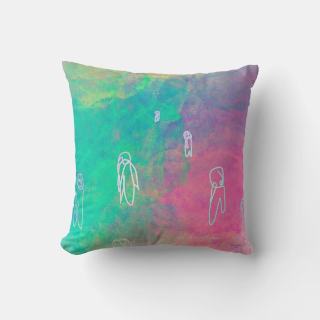 TAKUROMAN「Illusion」 Throw Pillow (Front)