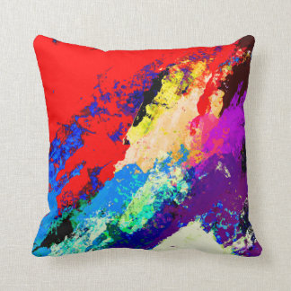 TAKUROMAN「Storm」Red Throw Pillow