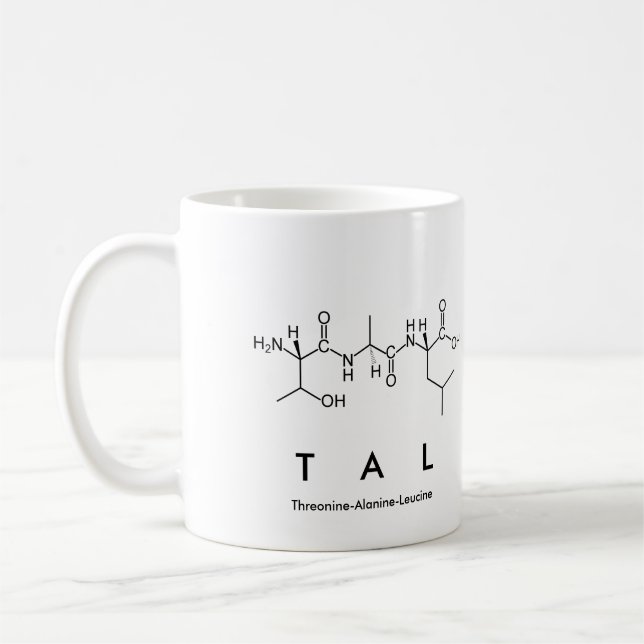 Tal peptide name mug (Left)