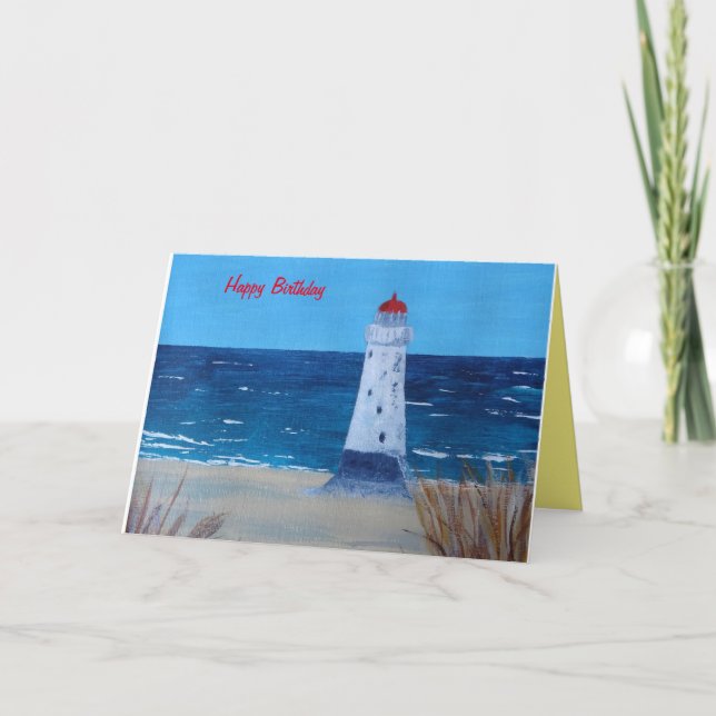 Talacre Lighthouse  Acrylic Print Card (Front)