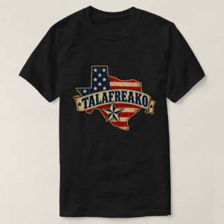 TALAFREAKO Vintage Texas American Flag Retro  T-Shirt