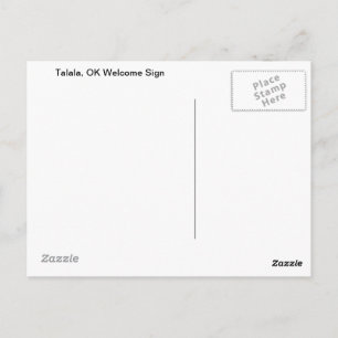 Talala, OK Welcome Sign Postcard