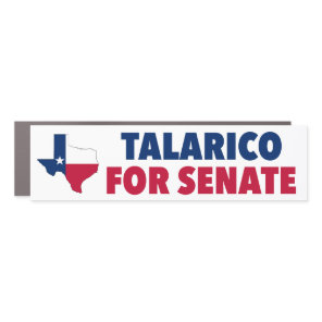 Talarico for Senate 2026 Election Texas Bumper Car Magnet
