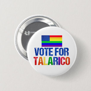 Talarico Rainbow American Flag 2026 Election Button
