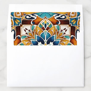 Talavera azulejo tile vintage Mexican wedding Envelope Liner