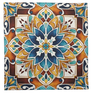 Talavera azulejo vintage Mexican wedding decor Cloth Napkin