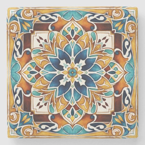 Talavera azulejo vintage Mexican wedding favors Stone Coaster