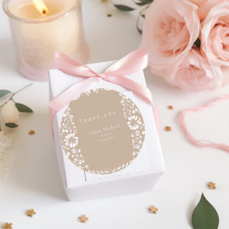 Talavera baby shower Classic Round Sticker