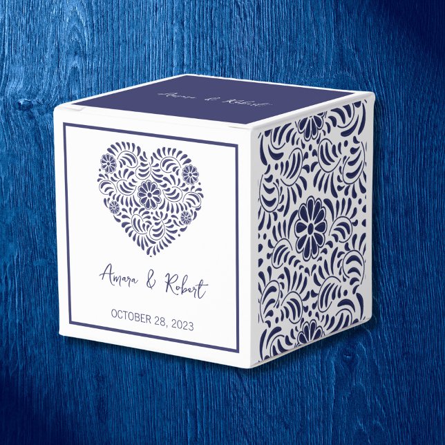Talavera blue heart Favor Box (Creator Uploaded)