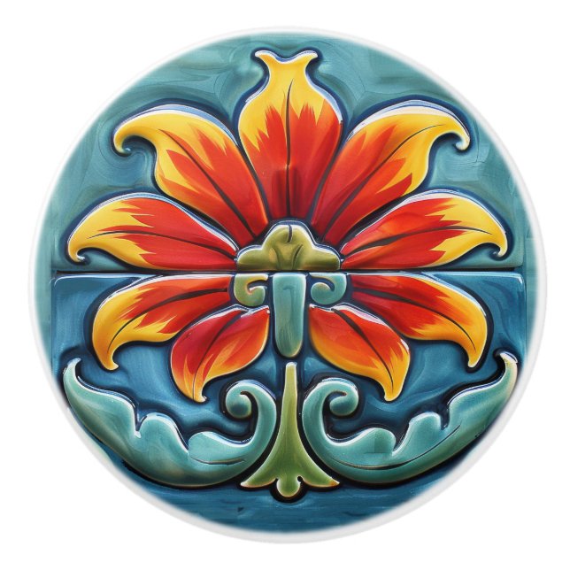 Talavera Ceramic Knob (Front)