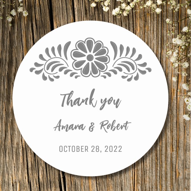 TALAVERA FLOWER CLASSIC ROUND STICKER (Creator Uploaded)