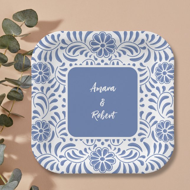 TALAVERA FLOWER PAPER PLATES (Creator Uploaded)