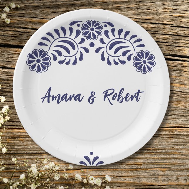 TALAVERA FLOWER PAPER PLATES (Creator Uploaded)