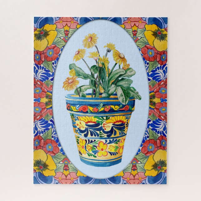 Talavera Flower Pot Jigsaw Puzzle (Vertical)