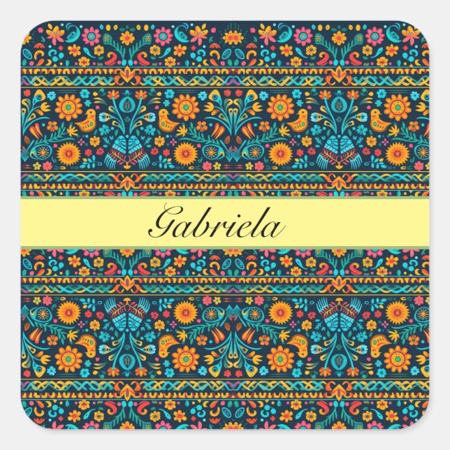 Talavera Garden, custom Square Sticker (Front)
