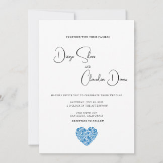 Talavera Heart Wedding Invitation 