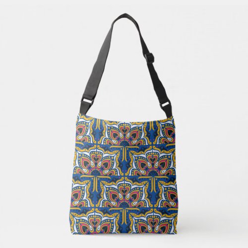 Talavera Indian Mosaic Ceramic Seamless Crossbody Bag